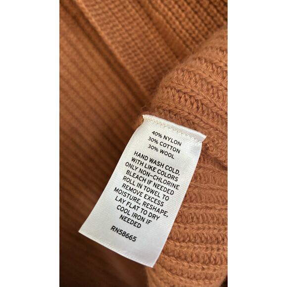 Nordstrom Wool Knit Cardigan Brown Large - Picture 4 of 5
